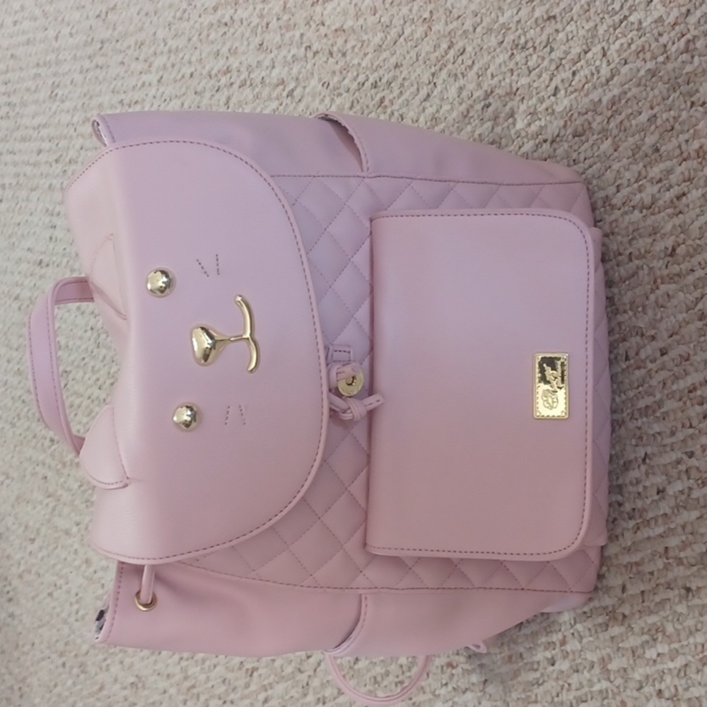 Betsey johnson light pink cat backpack, new condition, no tears, no stains
